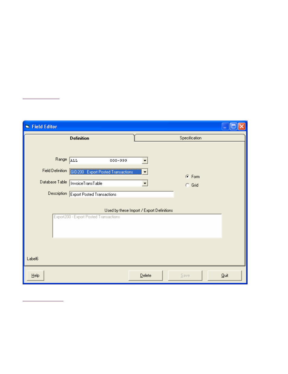 Import/export utility, Field editor main screen | Fairbanks InterAct FB3000 Series User Manual | Page 88 / 232