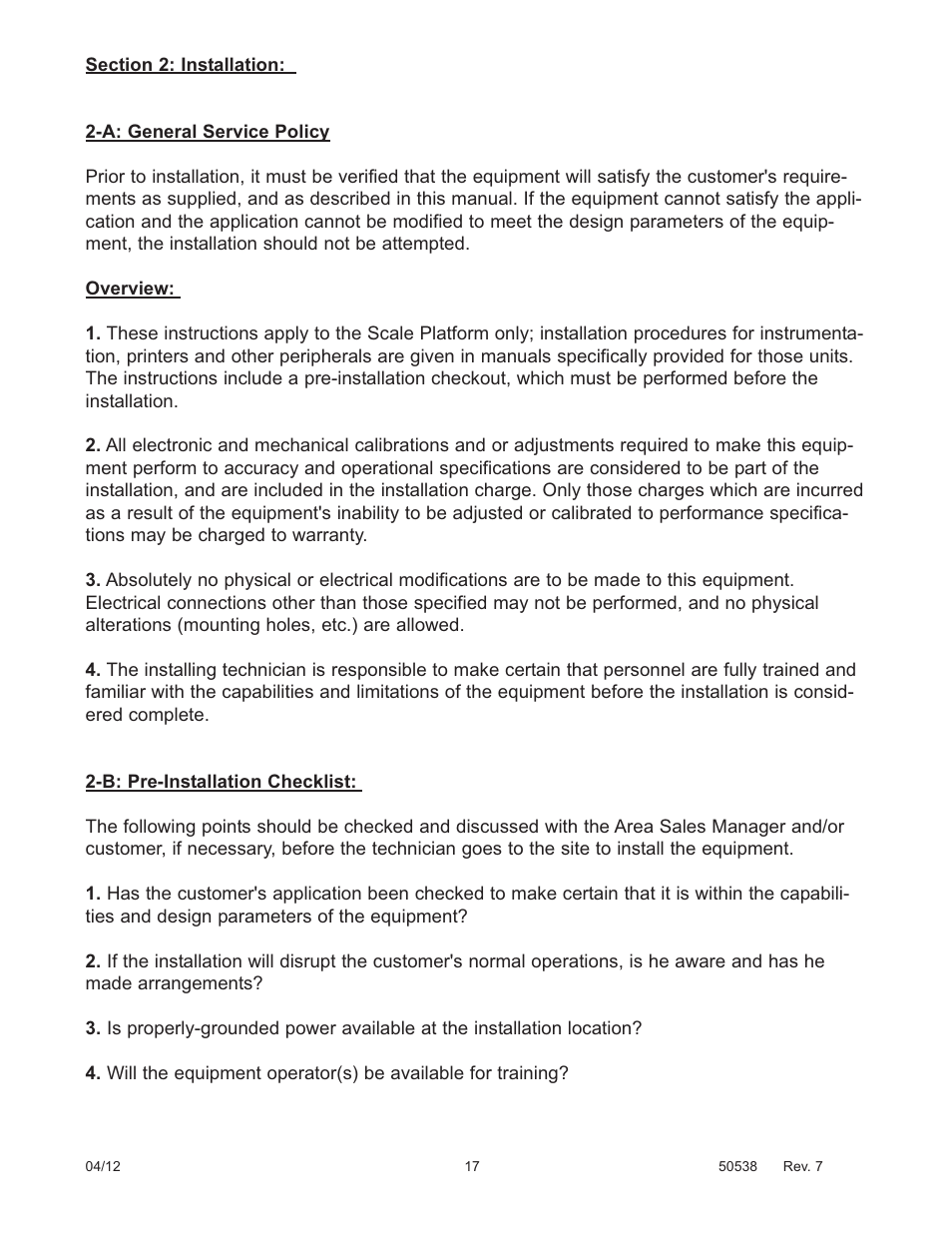 Fairbanks 12-1492 - 12-1496 A.A.R. Combination Railroad Track/MTS User Manual | Page 17 / 59