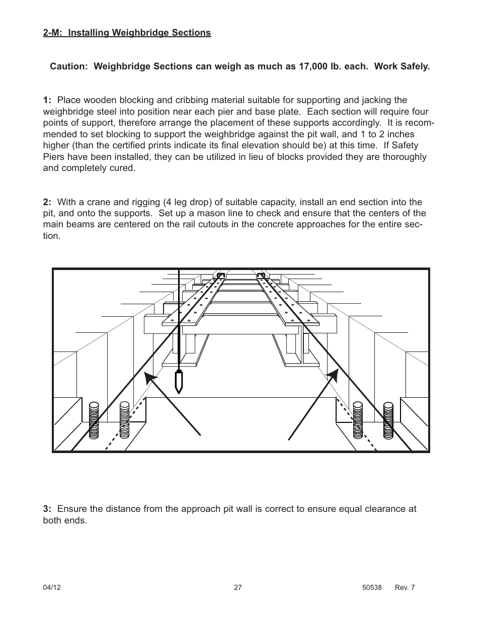 Plumb bob mason line | Fairbanks 12-1492 - 12-1496 A.A.R. Combination Railroad Track/MTS User Manual | Page 27 / 59