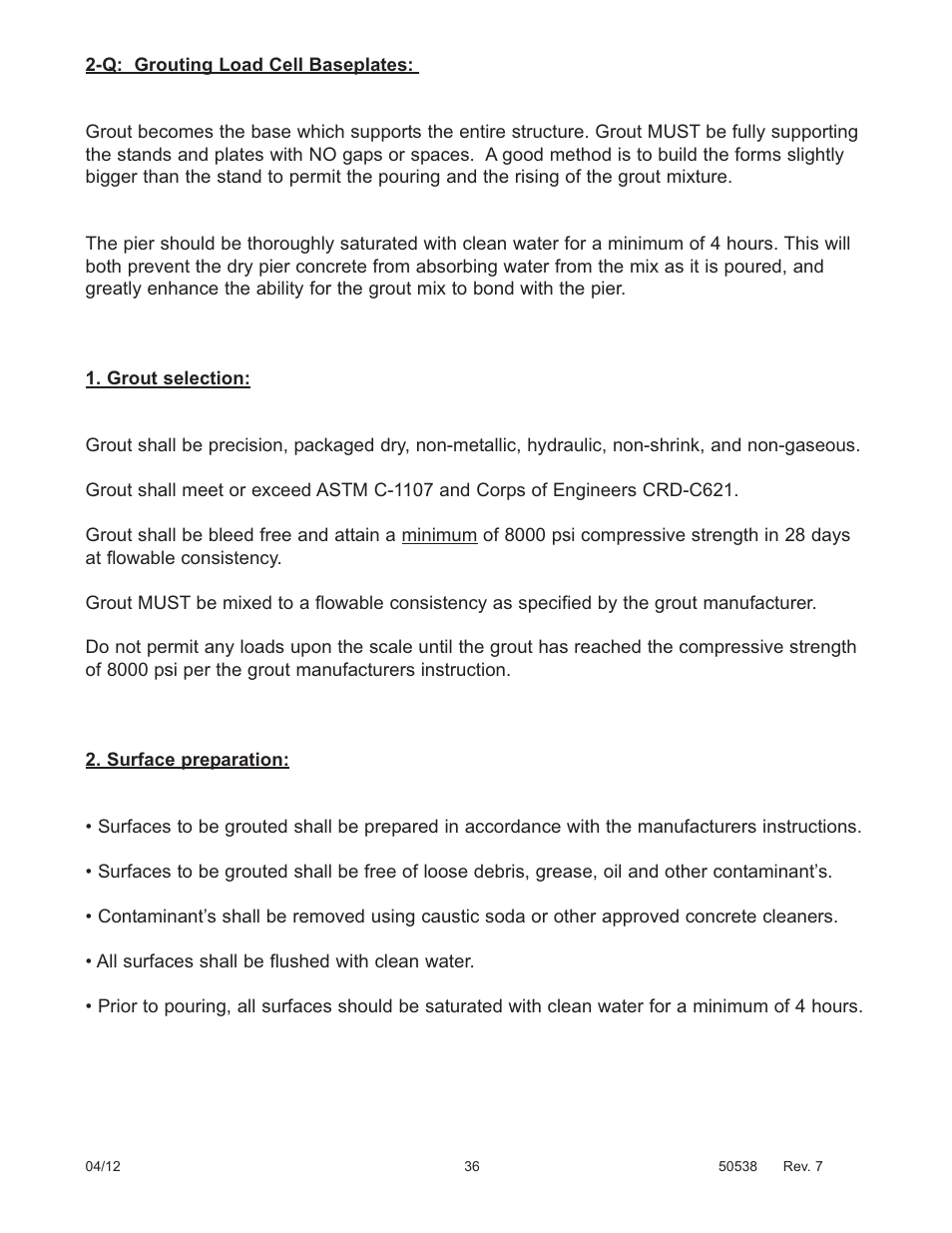 Fairbanks 12-1492 - 12-1496 A.A.R. Combination Railroad Track/MTS User Manual | Page 36 / 59