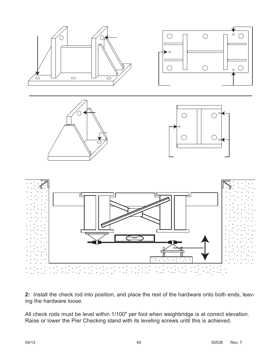 Level checkrod | Fairbanks 12-1492 - 12-1496 A.A.R. Combination Railroad Track/MTS User Manual | Page 40 / 59