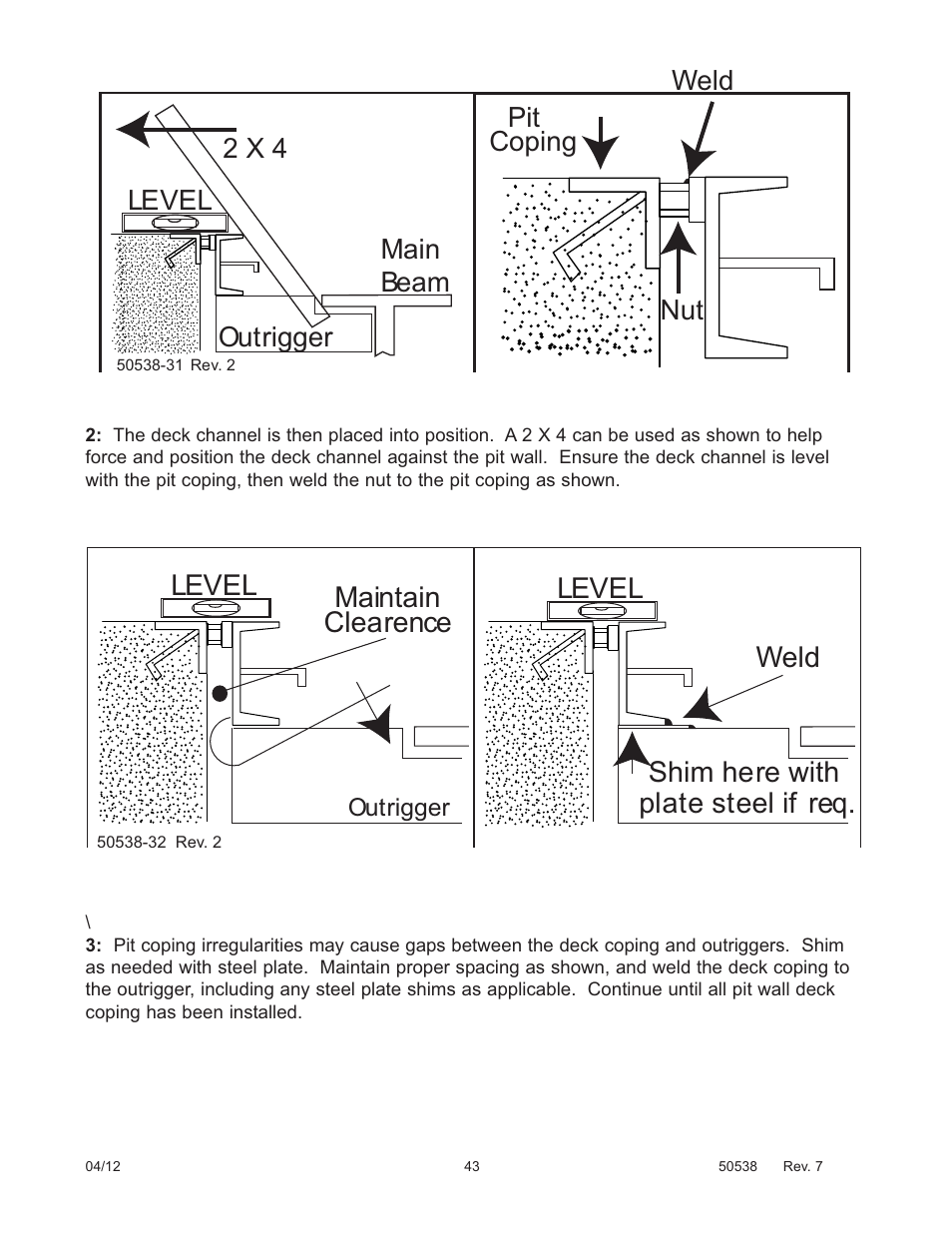 Level | Fairbanks 12-1492 - 12-1496 A.A.R. Combination Railroad Track/MTS User Manual | Page 43 / 59