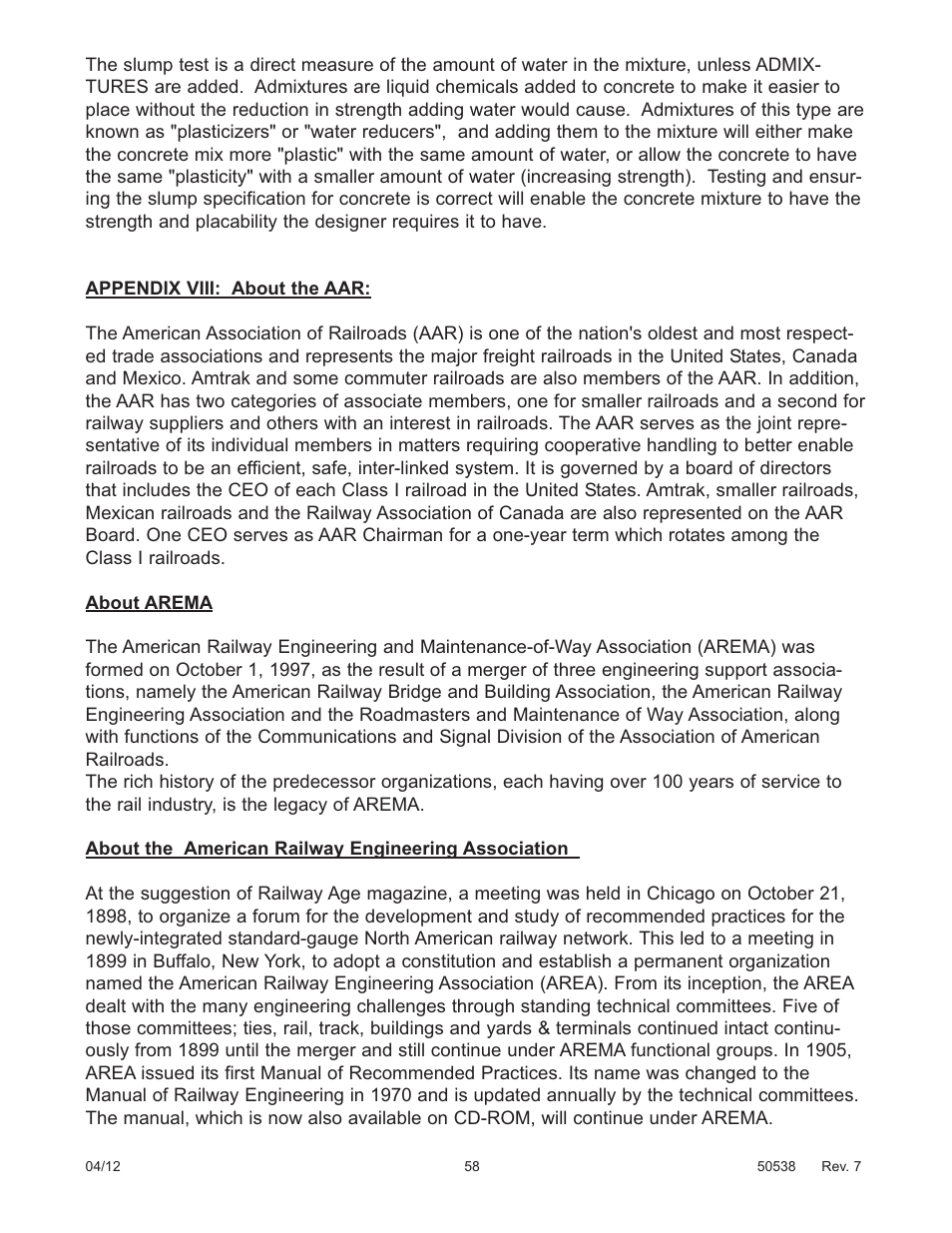 Fairbanks 12-1492 - 12-1496 A.A.R. Combination Railroad Track/MTS User Manual | Page 58 / 59
