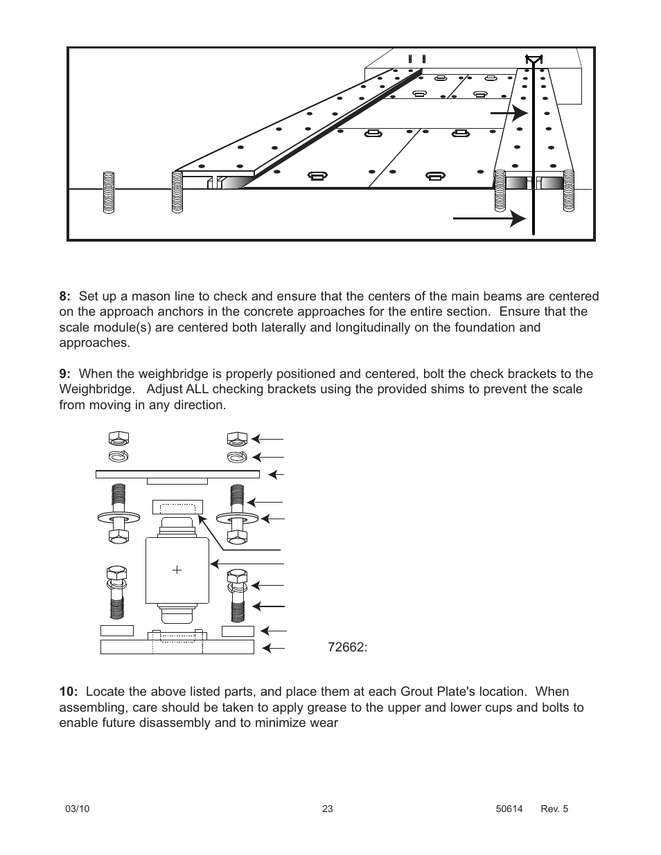 Mason line center | Fairbanks 2000 SERIES Rocker Column Railroad Scale User Manual | Page 23 / 42