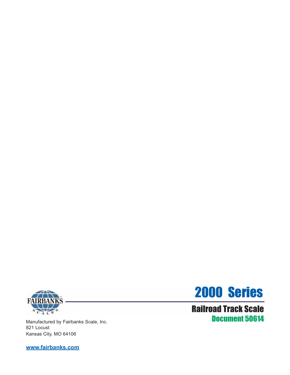 2000 series | Fairbanks 2000 SERIES Rocker Column Railroad Scale User Manual | Page 42 / 42