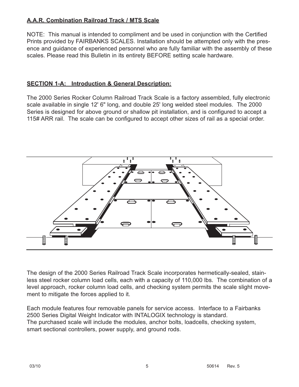 Fairbanks 2000 SERIES Rocker Column Railroad Scale User Manual | Page 5 / 42