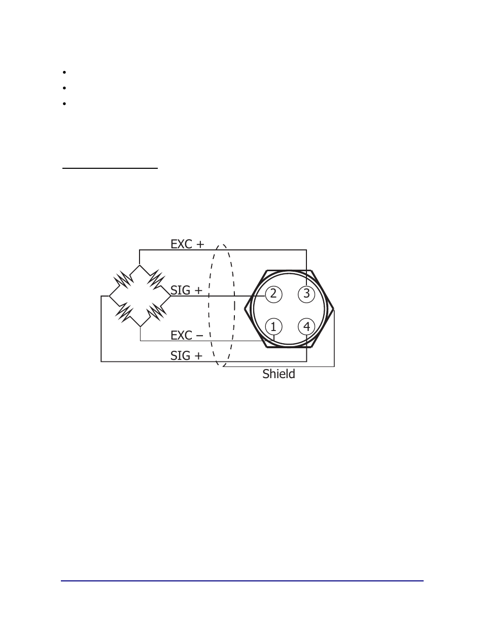 3 load cell signal cable connection, 21 3 4 shield sig + sig + exc -- exc | Fairbanks CHC-10000 / CHC-20000 Scale Store User Manual | Page 8 / 14