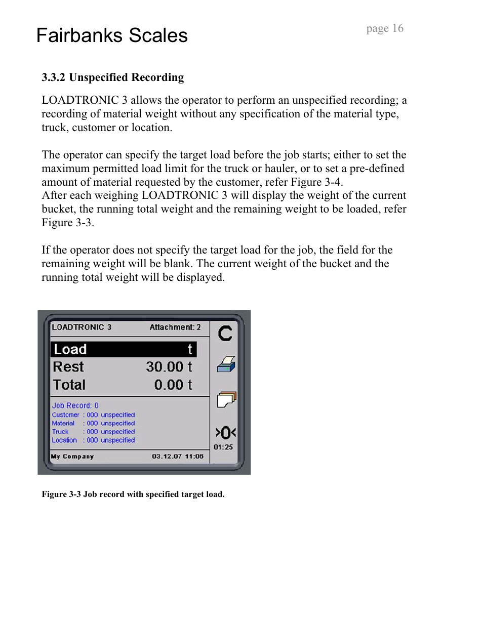 Fairbanks scales | Fairbanks LoadTronic 3 - Loader Weighing System User Manual | Page 16 / 51