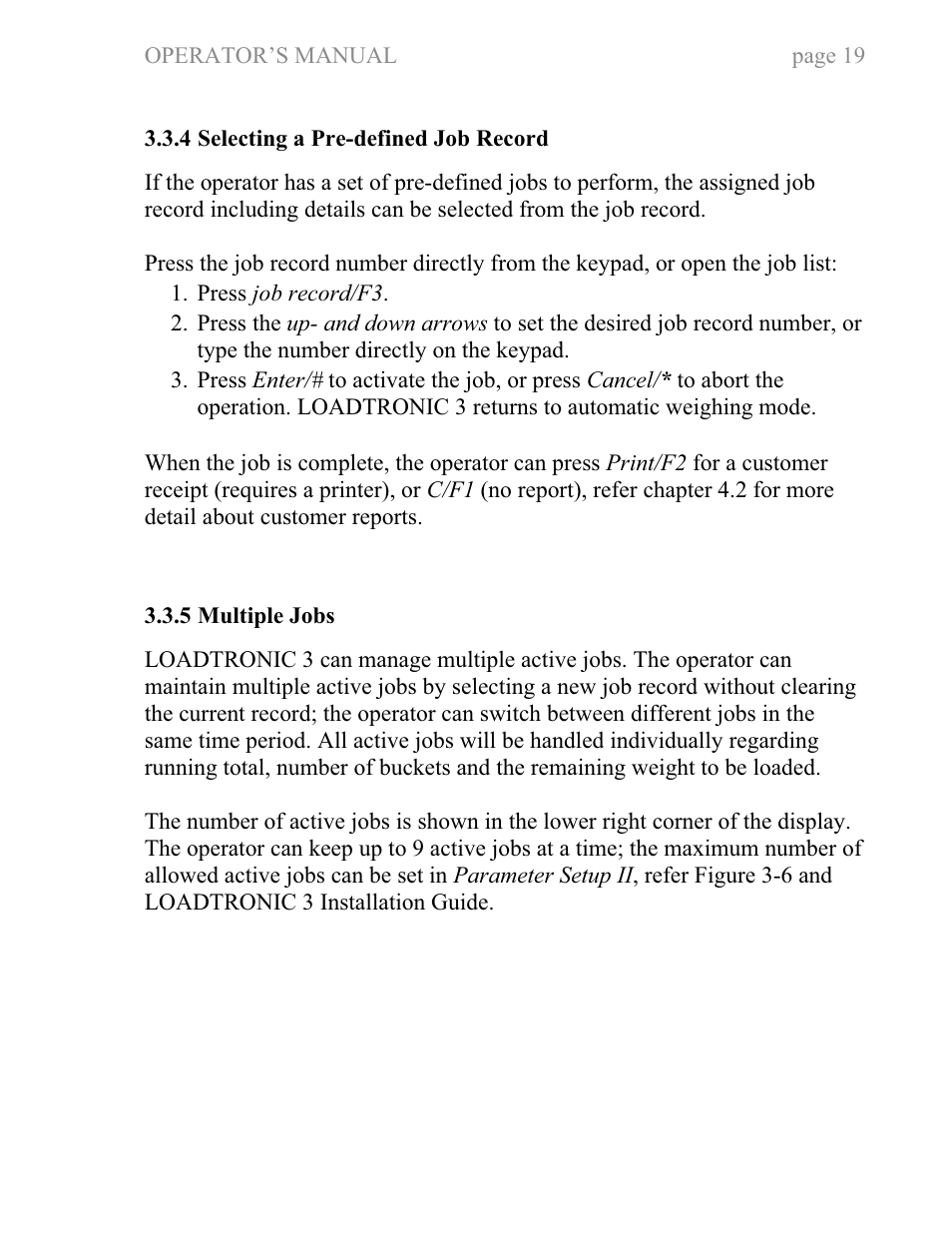 Fairbanks LoadTronic 3 - Loader Weighing System User Manual | Page 19 / 51