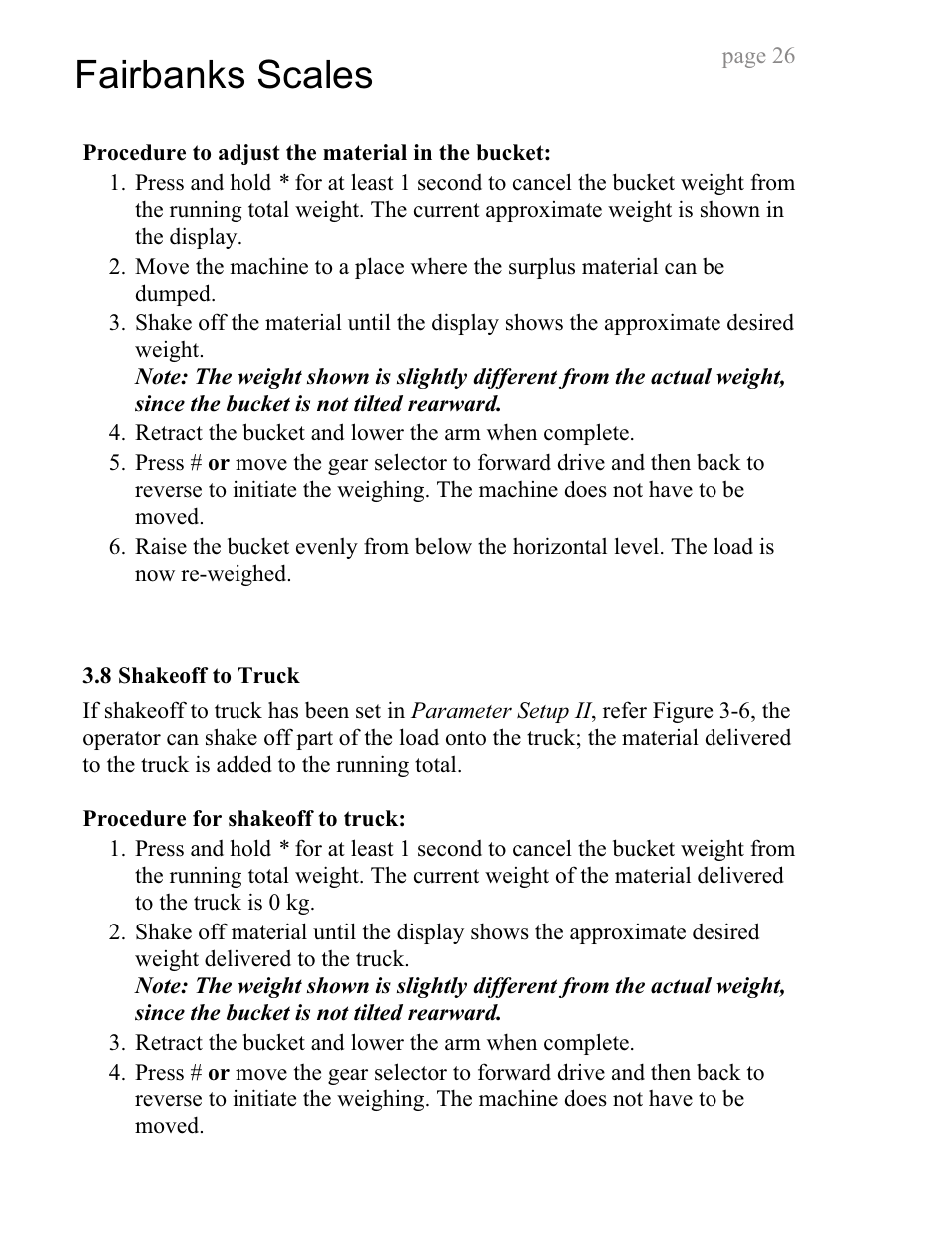 Fairbanks scales | Fairbanks LoadTronic 3 - Loader Weighing System User Manual | Page 26 / 51