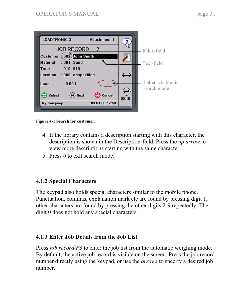 Fairbanks LoadTronic 3 - Loader Weighing System User Manual | Page 31 / 51