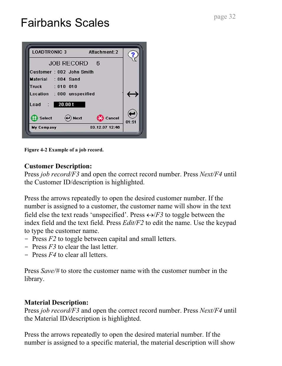 Fairbanks scales | Fairbanks LoadTronic 3 - Loader Weighing System User Manual | Page 32 / 51