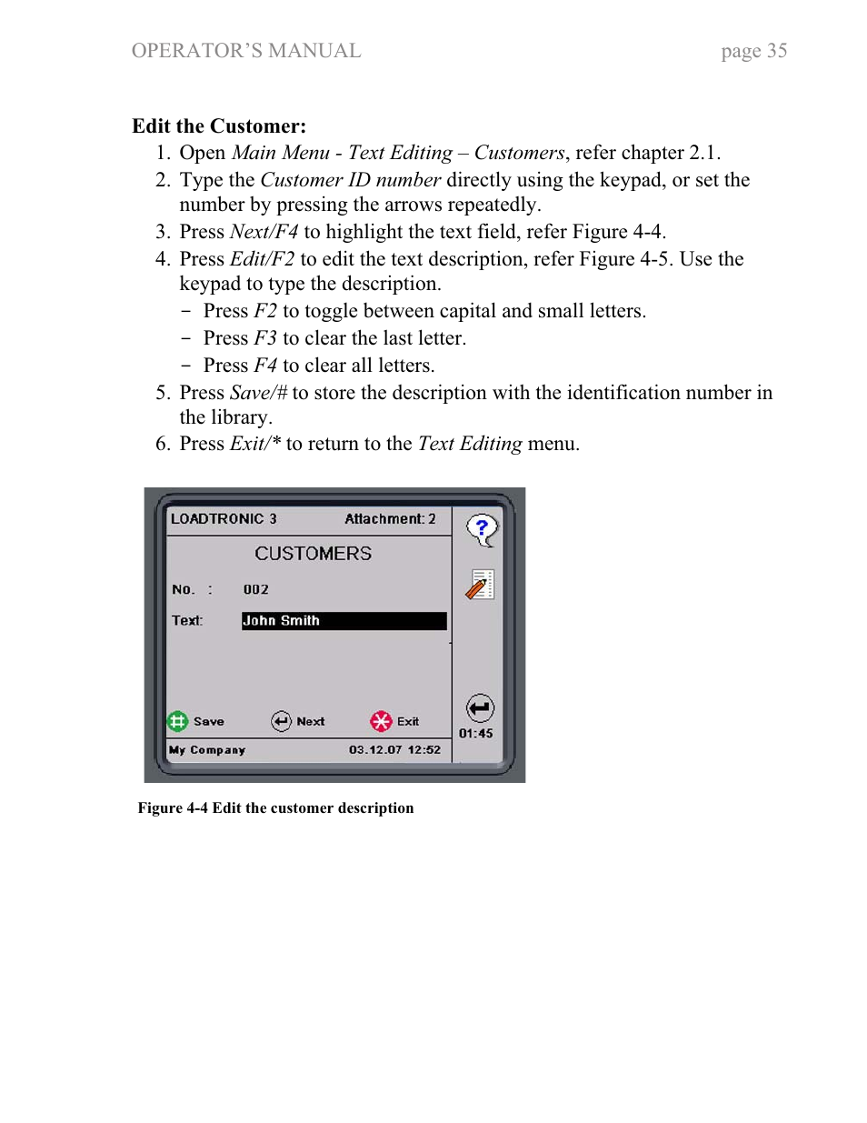 Fairbanks LoadTronic 3 - Loader Weighing System User Manual | Page 35 / 51