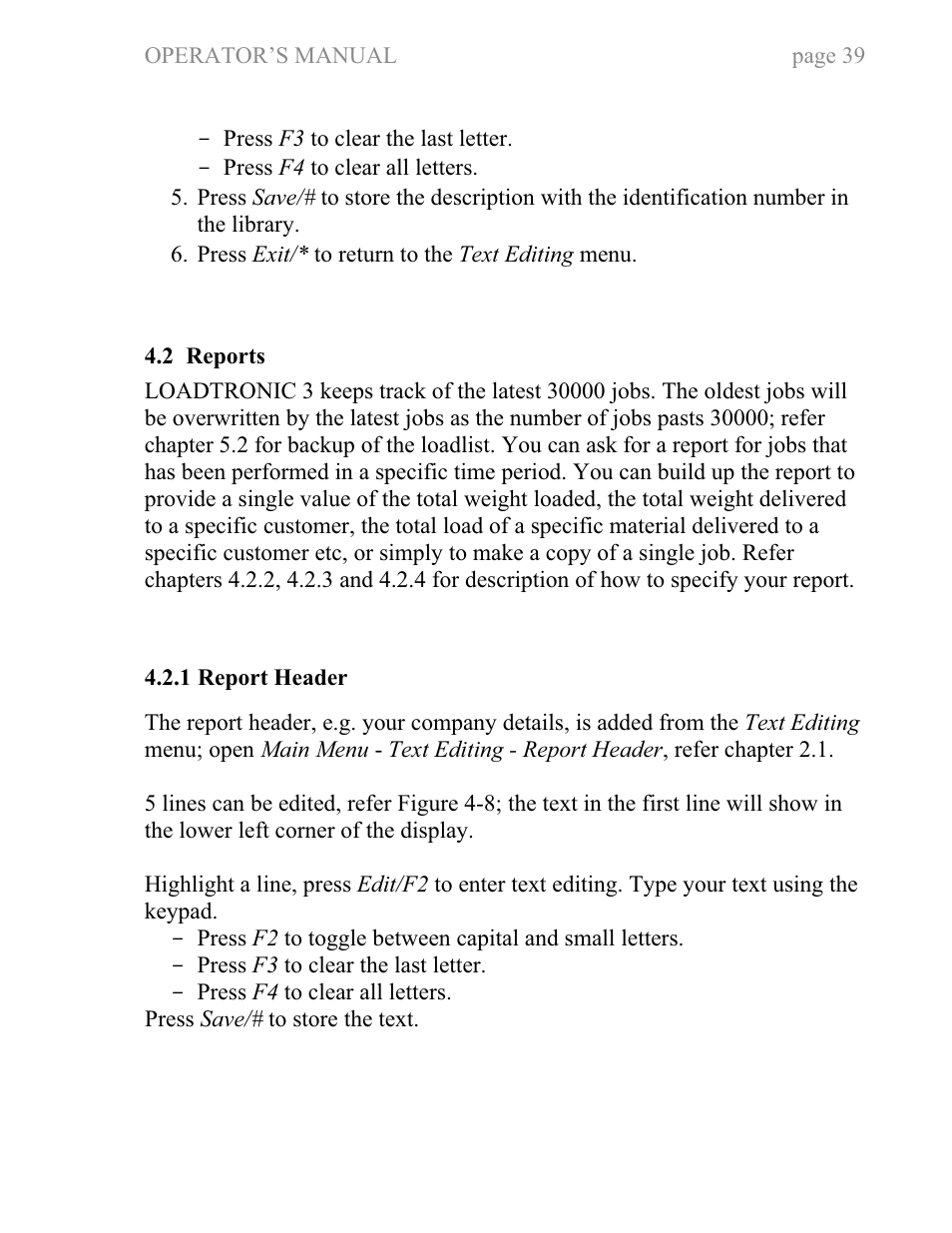 Fairbanks LoadTronic 3 - Loader Weighing System User Manual | Page 39 / 51