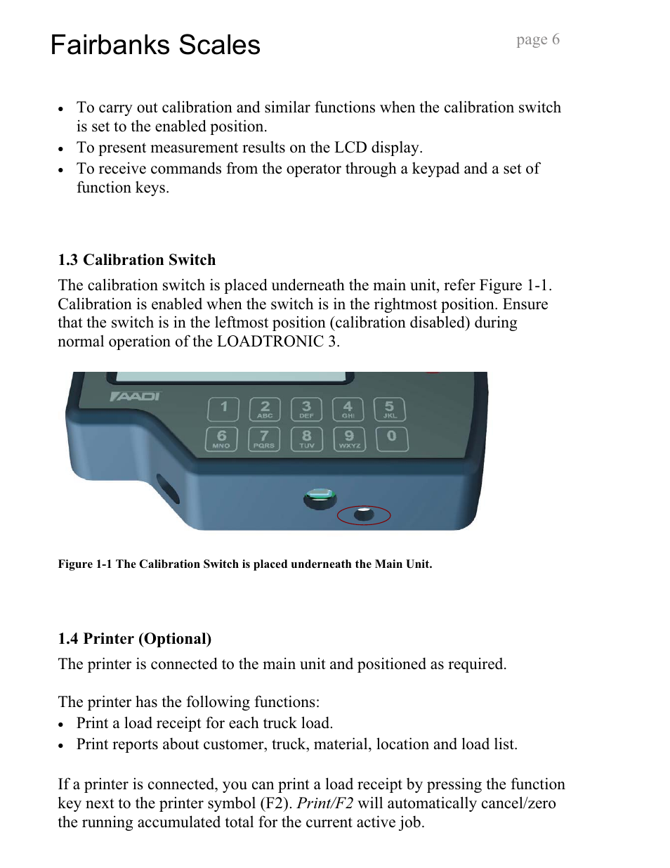 Fairbanks scales | Fairbanks LoadTronic 3 - Loader Weighing System User Manual | Page 6 / 51