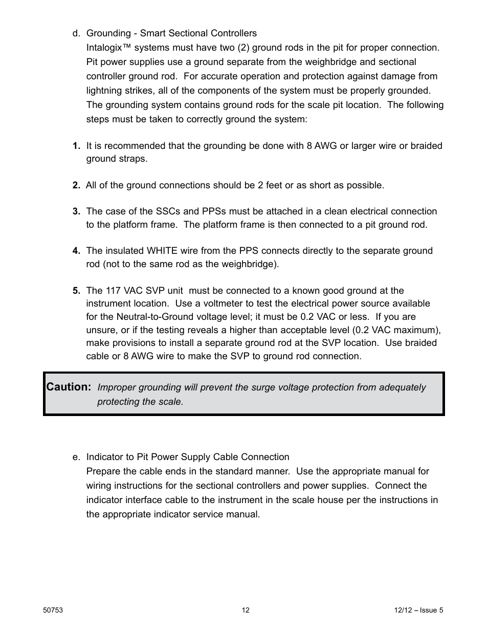 Caution | Fairbanks 6020 Titan Series User Manual | Page 12 / 17