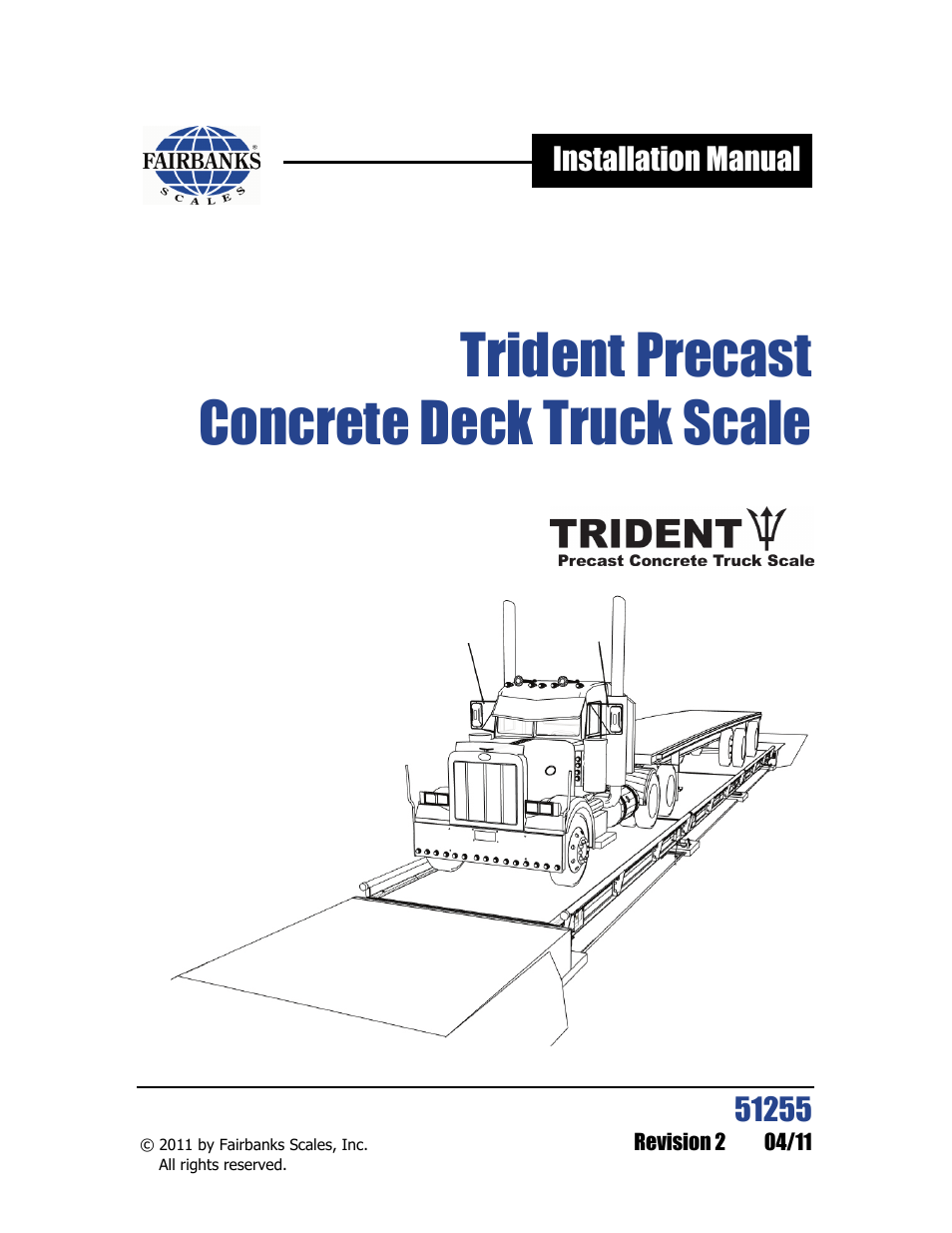 Fairbanks Trident Precast Concrete Deck Truck Scale User Manual | 40 pages