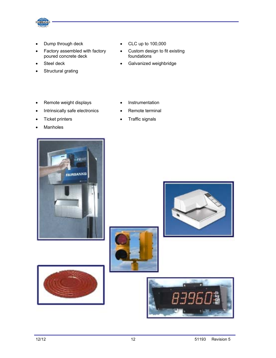 Options, Accessories | Fairbanks Tundra Series Truck Scale User Manual | Page 12 / 55