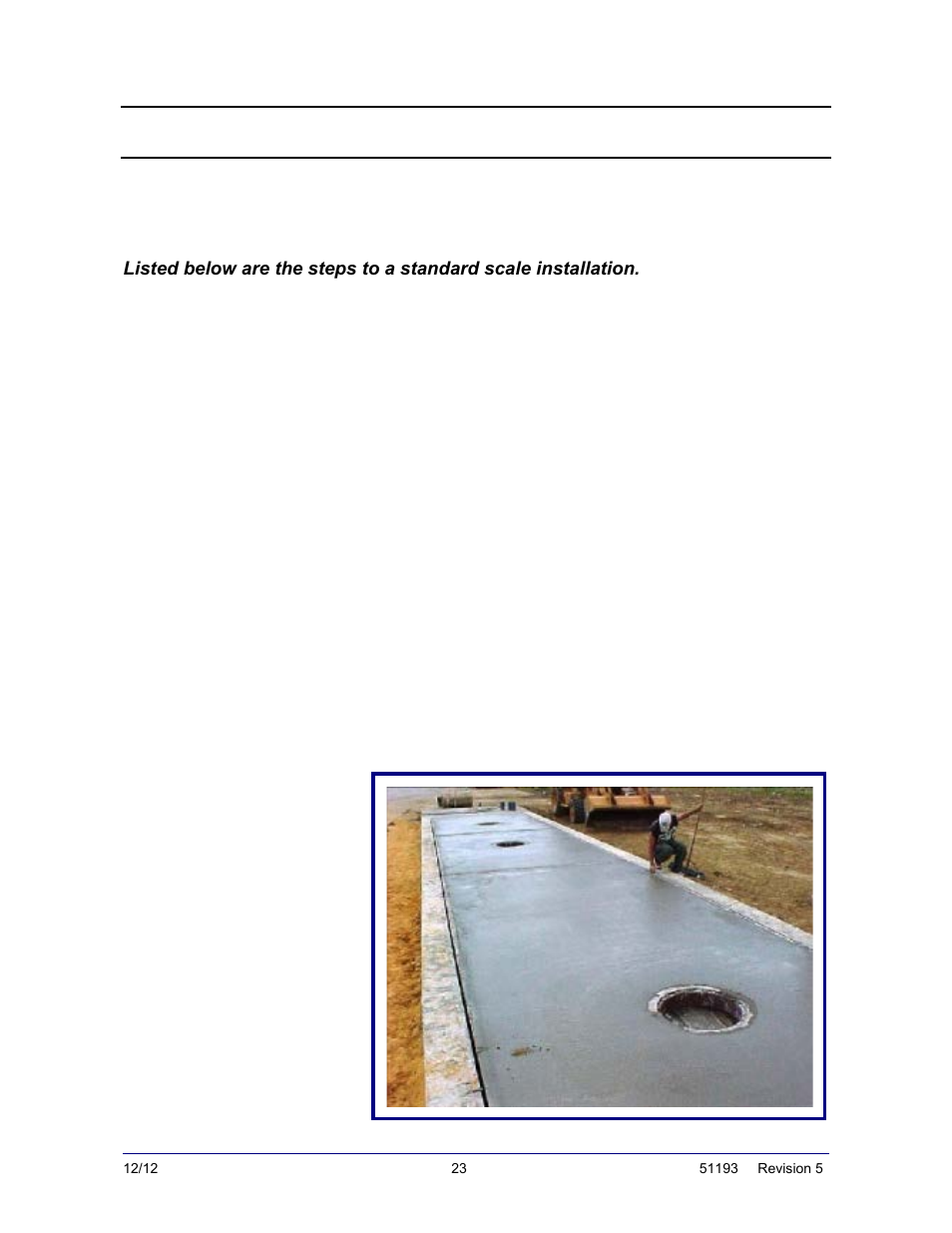 Section 4: scale installation, Standard installation steps, Section 4: scale installation, c | Fairbanks Tundra Series Truck Scale User Manual | Page 23 / 55