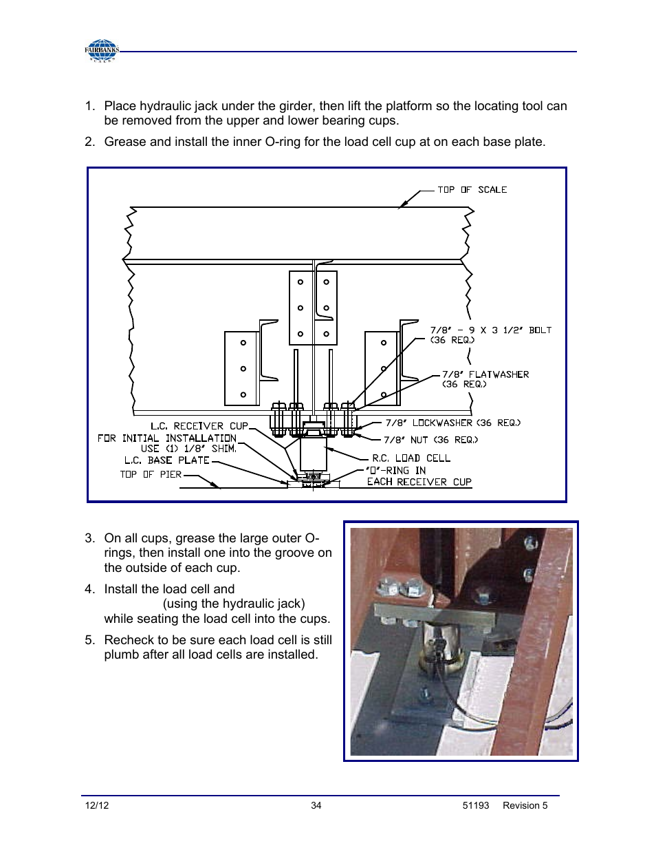 Replacing the locator tools with load cells | Fairbanks Tundra Series Truck Scale User Manual | Page 34 / 55