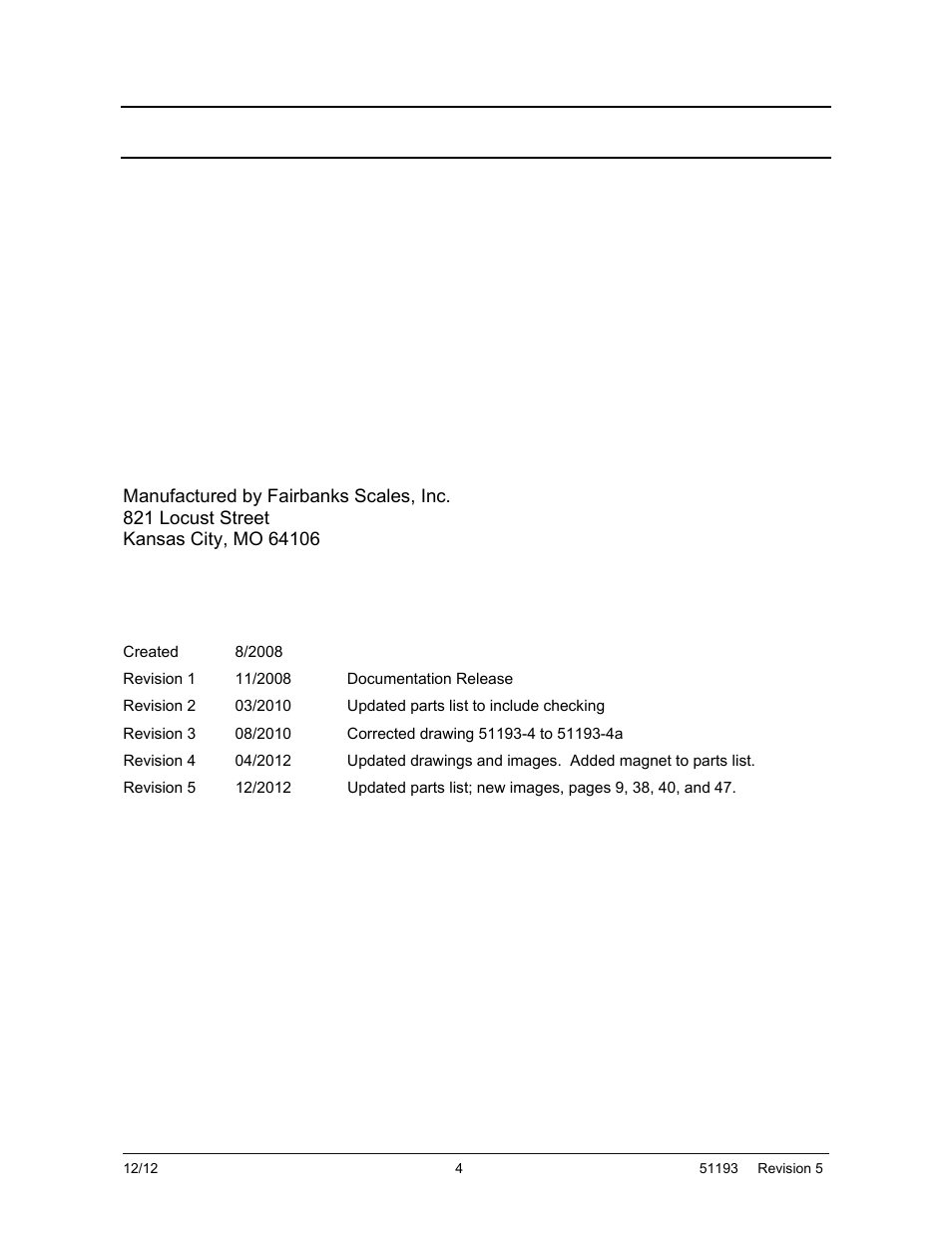 Amendment record, Tundra series truck scale, Installation manual | Fairbanks Tundra Series Truck Scale User Manual | Page 4 / 55