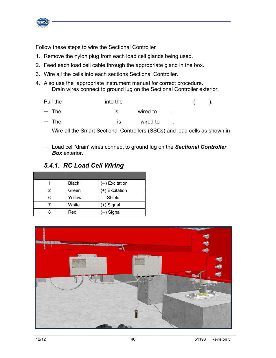 Rc load cell wiring, Appendix i | Fairbanks Tundra Series Truck Scale User Manual | Page 40 / 55