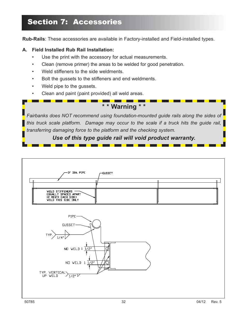 Warning | Fairbanks HVX Series TALON SERIES Motor Truck Scale User Manual | Page 32 / 37