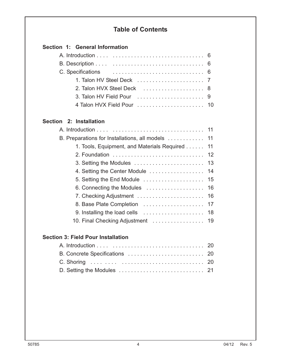 Fairbanks HVX Series TALON SERIES Motor Truck Scale User Manual | Page 4 / 37