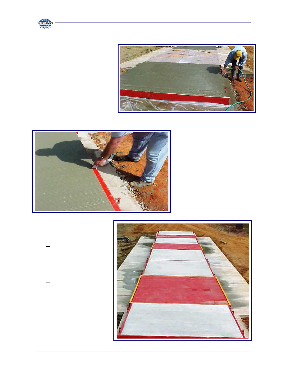 Pouring the concrete, continued | Fairbanks MATRIX SCALE HIGHWAY SCALE SYSTEM User Manual | Page 24 / 46