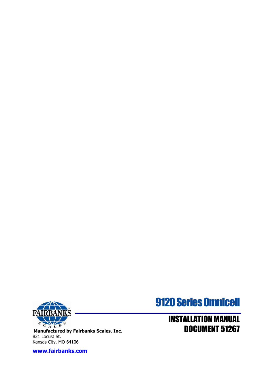 9120 series omnicell | Fairbanks 9120 Series Omnicell User Manual | Page 58 / 58