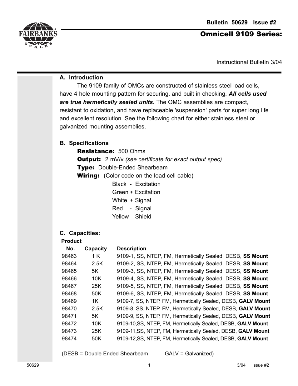 Fairbanks 9109 Series Omnicell User Manual | 6 pages