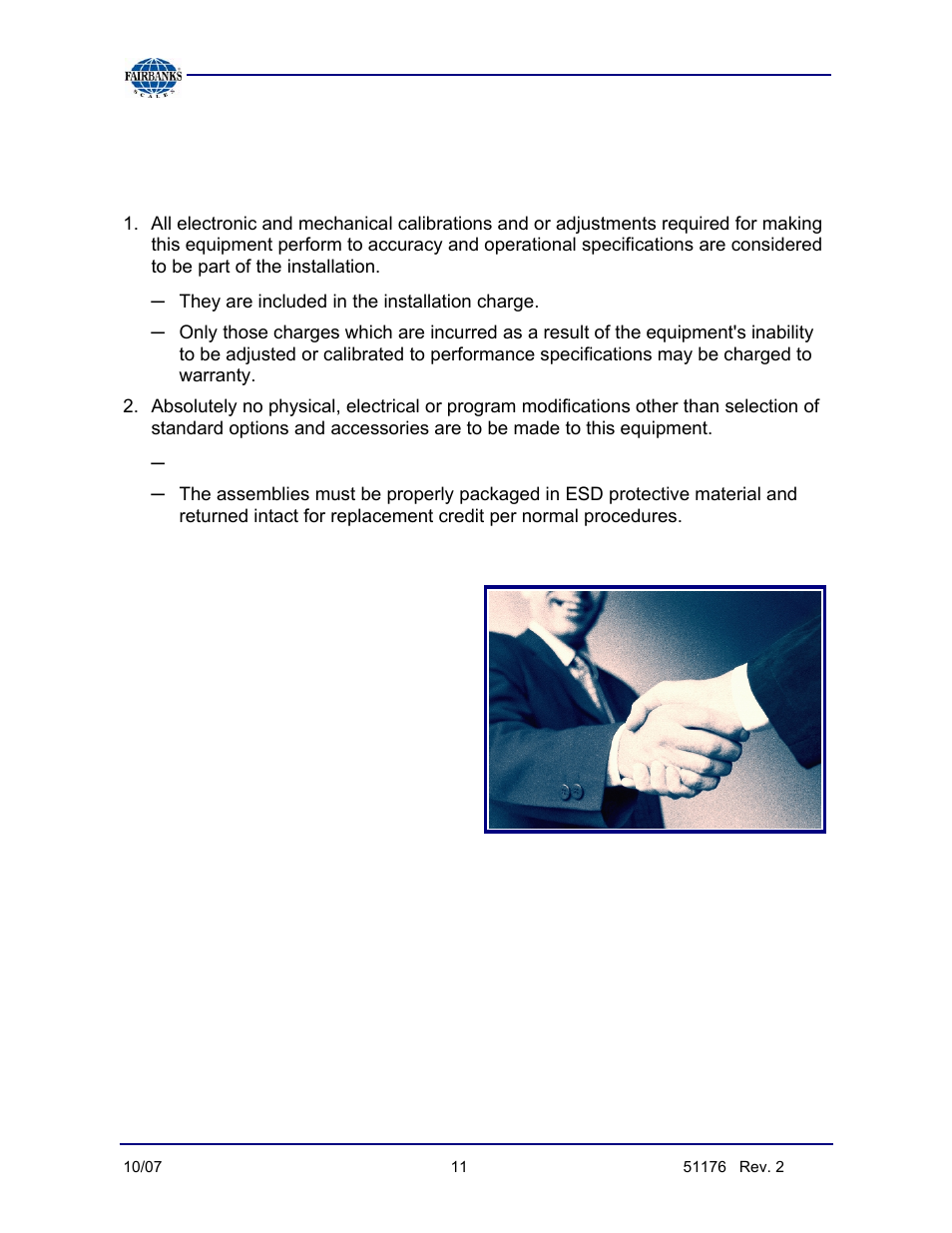 User’s responsibilities | Fairbanks 9106 FB Omnicell User Manual | Page 11 / 18