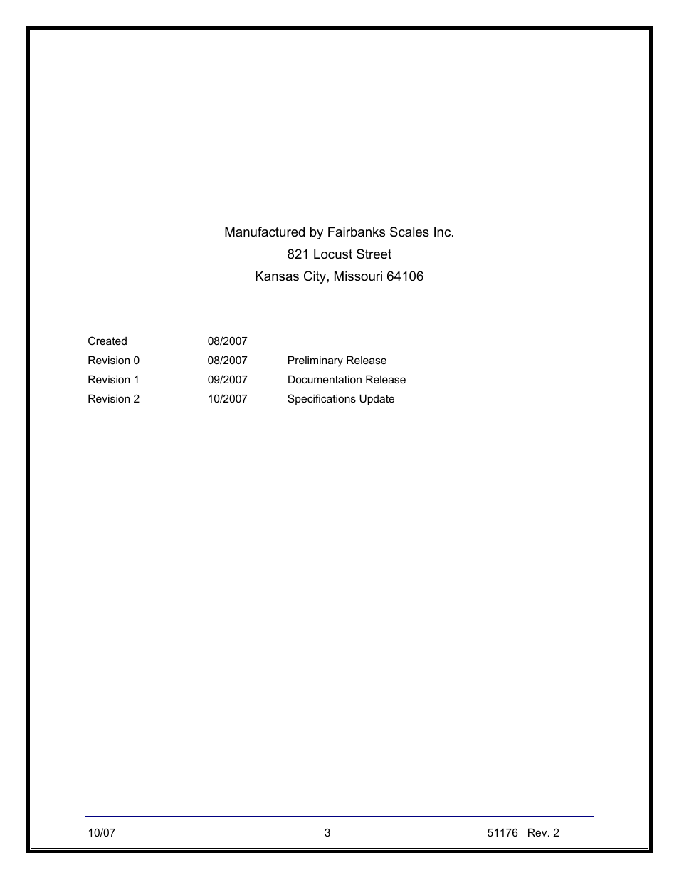 Omnicell 9106 fb, Amendment record | Fairbanks 9106 FB Omnicell User Manual | Page 3 / 18