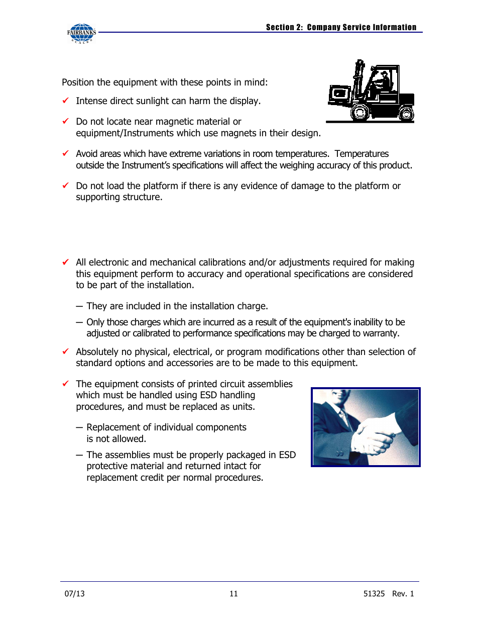 Equipment checkout, Users’ responsibility | Fairbanks 9104 FB Omnicell User Manual | Page 11 / 28