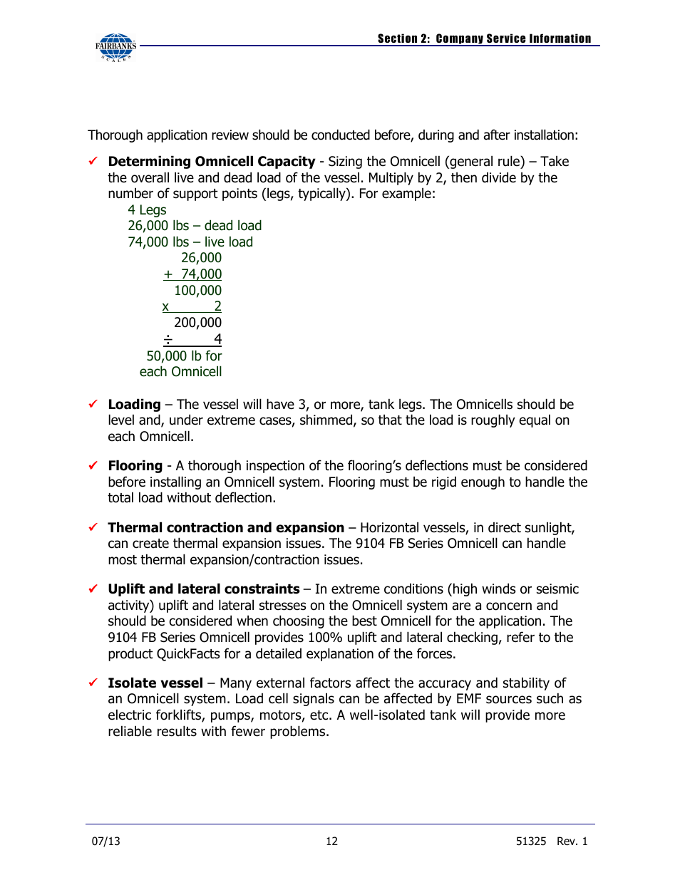 Installation considerations | Fairbanks 9104 FB Omnicell User Manual | Page 12 / 28