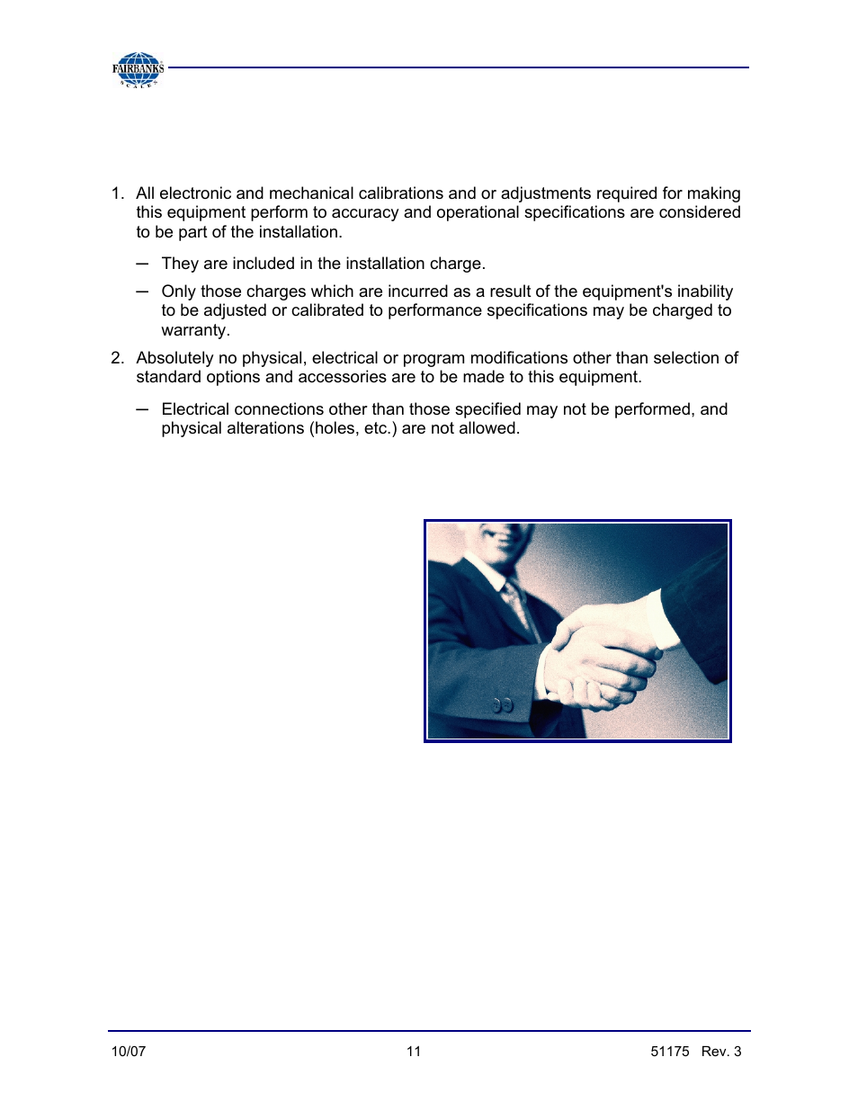 User’s responsibilities | Fairbanks 9102 FB Omnicell User Manual | Page 11 / 18