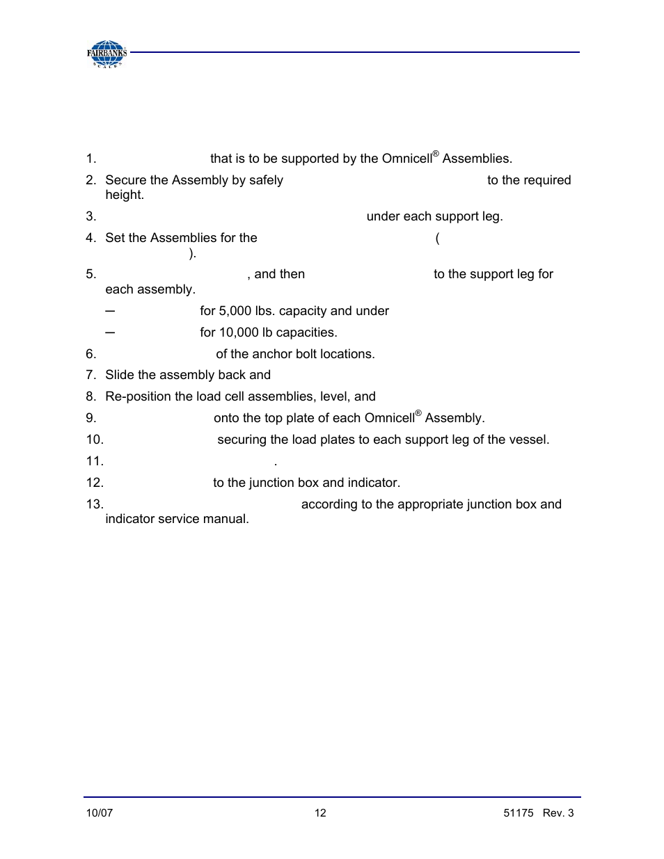 Installation, Basic assembly steps | Fairbanks 9102 FB Omnicell User Manual | Page 12 / 18