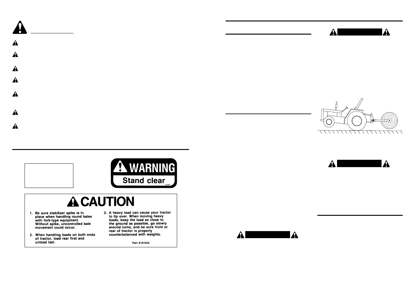 Notice 2000 lb. capacity, Replace safety decals if damaged or missing | Farm Star HHU-2045 User Manual | Page 6 / 10