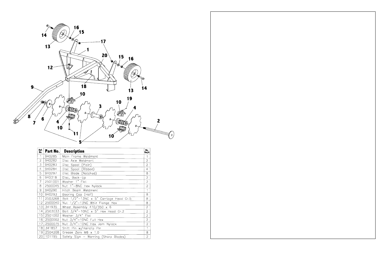 Fod-15 pa rts list | Farm Star FOD-15 User Manual | Page 3 / 16