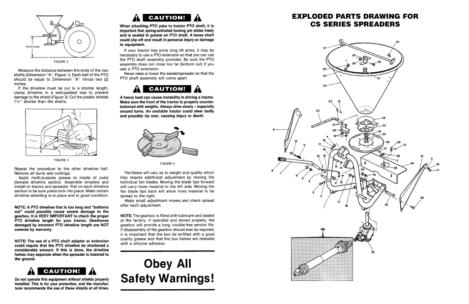 Exploded parts drawing for cs series spreaders | Farm Star CSP-1094 User Manual | Page 10 / 14