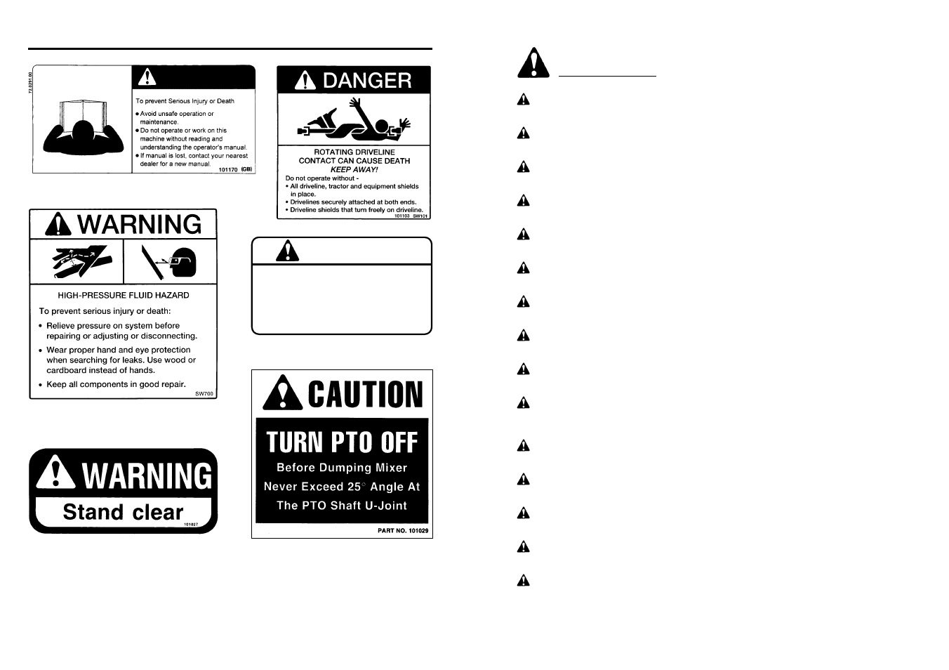 Warning | Farm Star 580 User Manual | Page 11 / 24