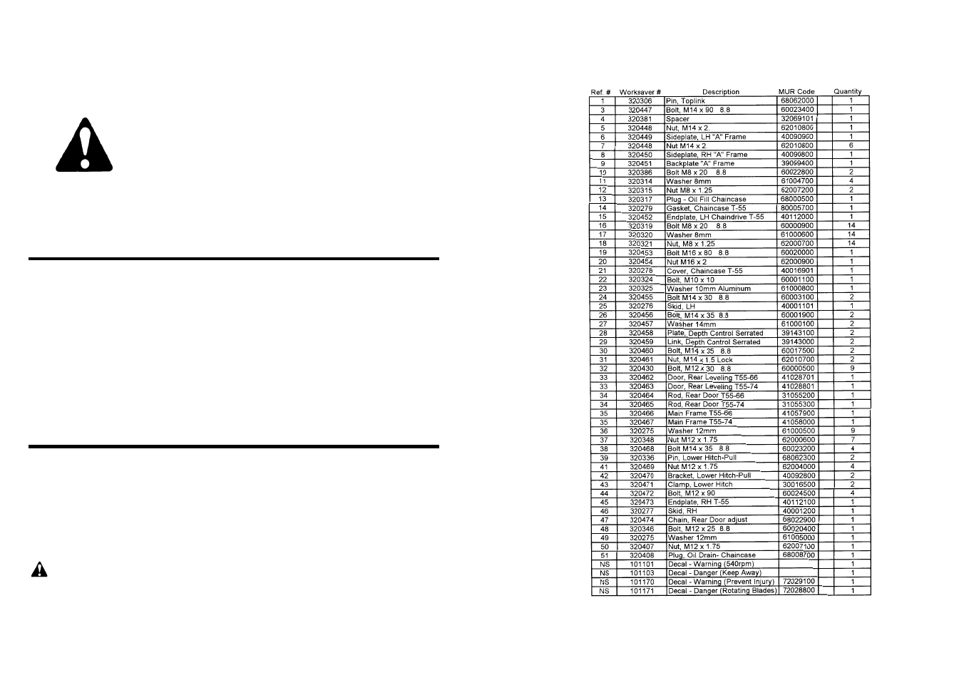 Farm Star T55-74 User Manual | Page 39 / 44