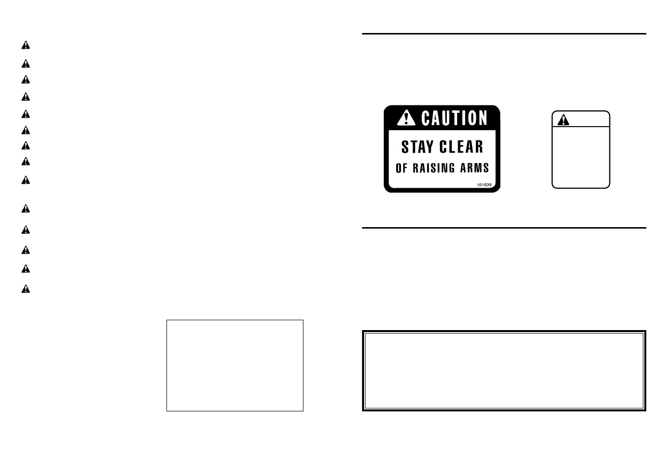 Always obey all safety rules!! always be careful, Always obey all safety rules! always be careful, Replace safety signs if damaged or missing | Farm Star HK-308 User Manual | Page 9 / 12