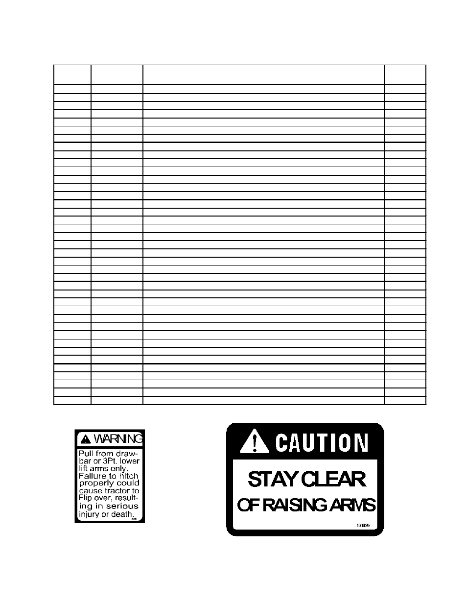 Repair parts for hk-317 3-pt. hitch adapter kit, Page 4, Ref. no part no. description no. req'd | Farm Star HK-317 User Manual | Page 5 / 6