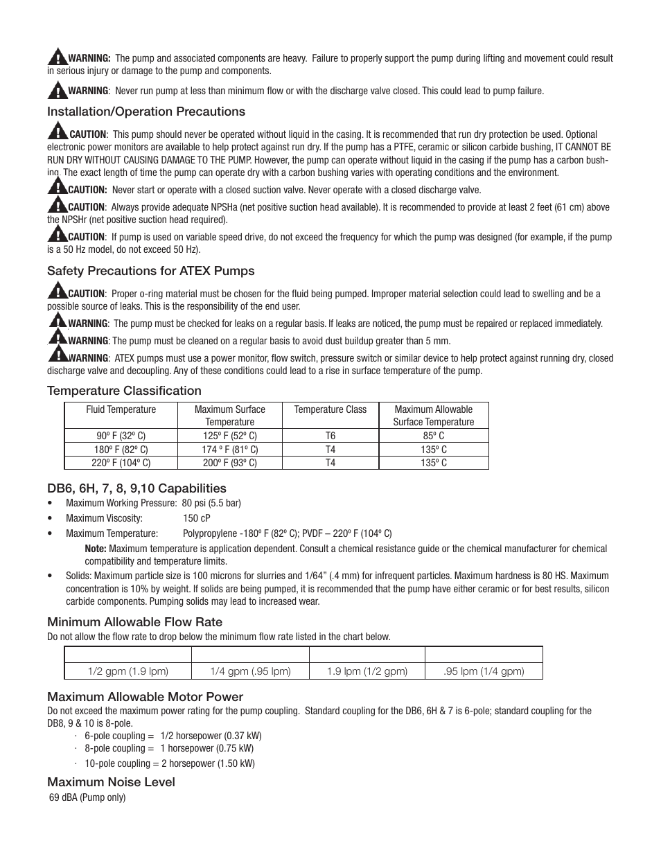 Finish Thompson DB6, 6H, 7, 8, 9, 10 Series User Manual | Page 5 / 16