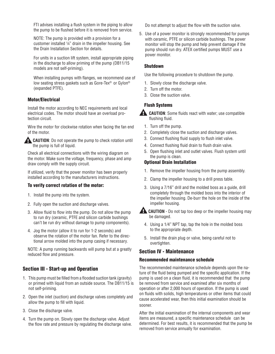 Finish Thompson DB 11/15 Series User Manual | Page 8 / 19