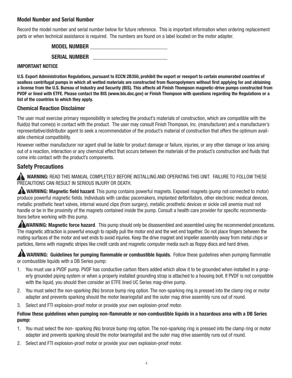 Finish Thompson DB22 SERIES User Manual | Page 4 / 18