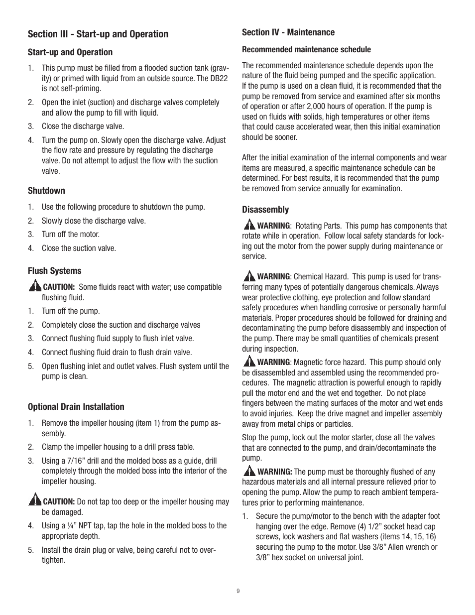 Finish Thompson DB22 SERIES User Manual | Page 9 / 18