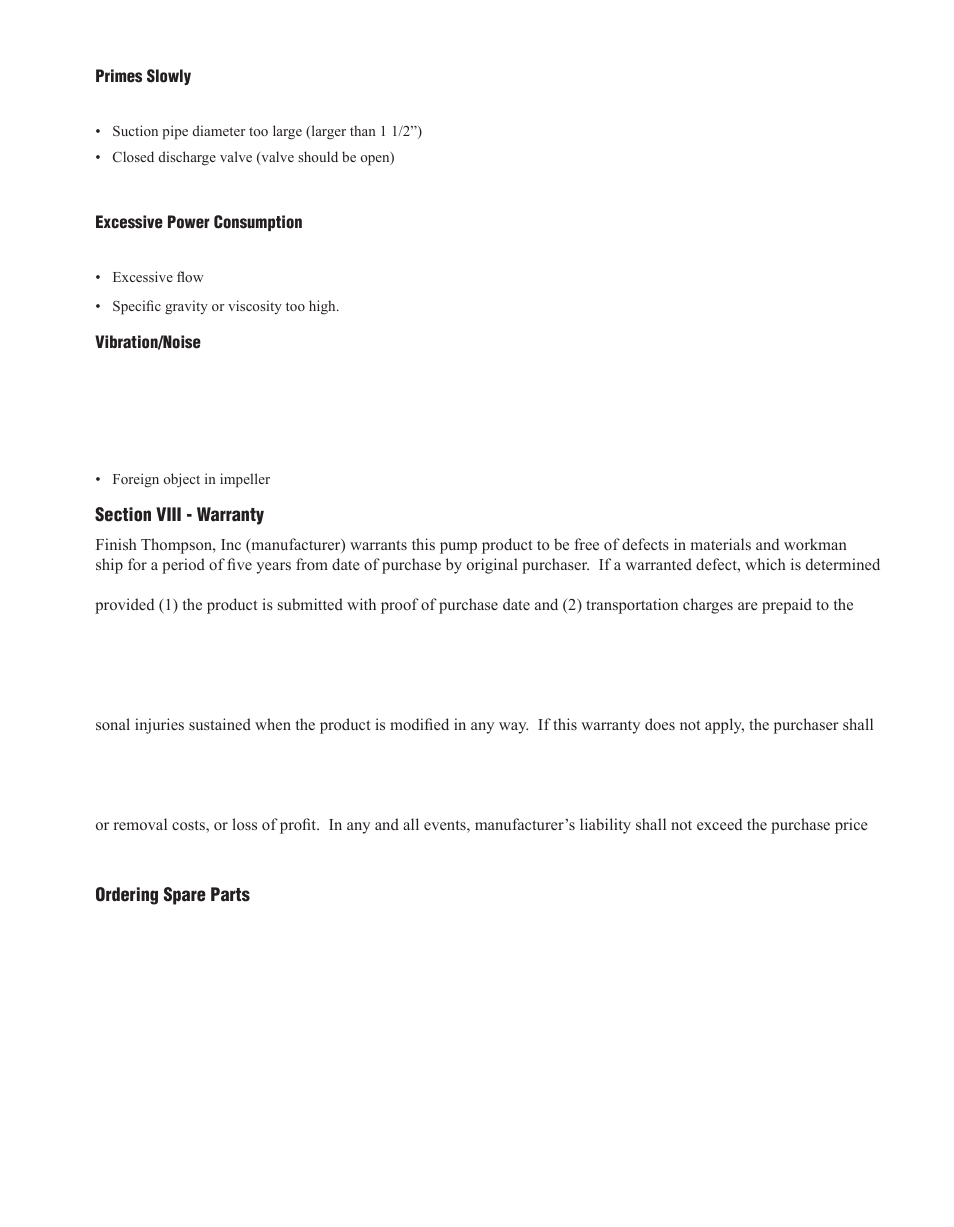 Finish Thompson SP11/15 SERIES SELF-PRIMING User Manual | Page 25 / 26