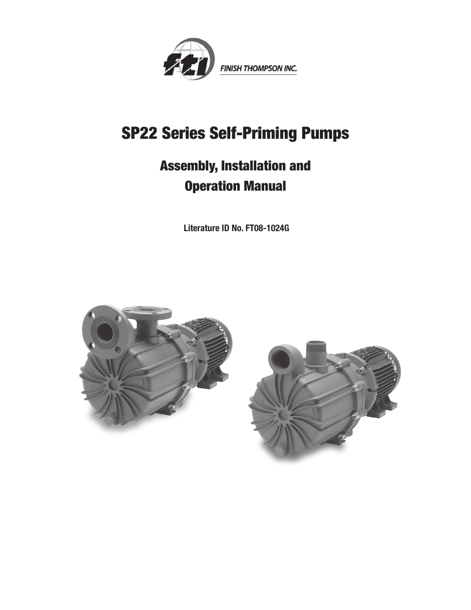 Finish Thompson SP22 Series Self-Priming User Manual | 19 pages